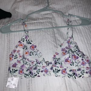 Floral bikini top